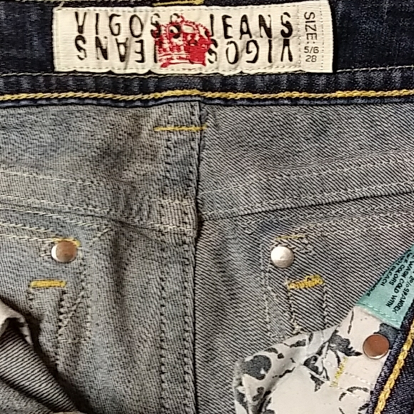 Vigoss Jeans Big Stitches Pocket Flaps Stretchy - Picture 6 of 7